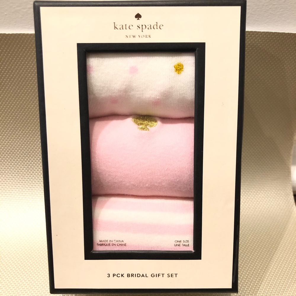 Kate Spade Socks - 3 PCK Bridal Gift Set
